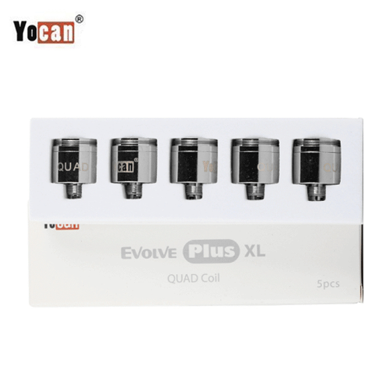 Vape Coil Replacement - Yocan Evolve PLUS อุปกรณ์เปลี่ยนขดลวดขนาด XL, อะไหล่เปลี่ยนแกนหัวคอยล์สี่แกนสำหรับ