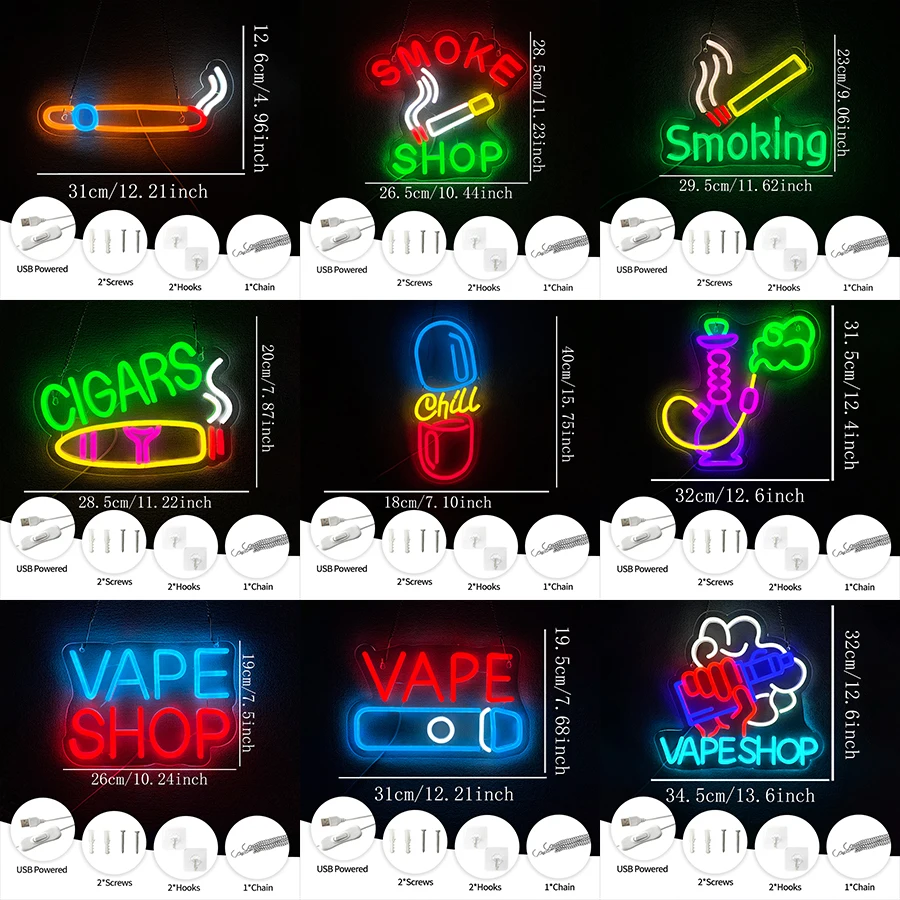 ป้ายไฟ LED USB สว่างสดใสสำหรับ - Vaping Shop บทวิจารณ์และราคา